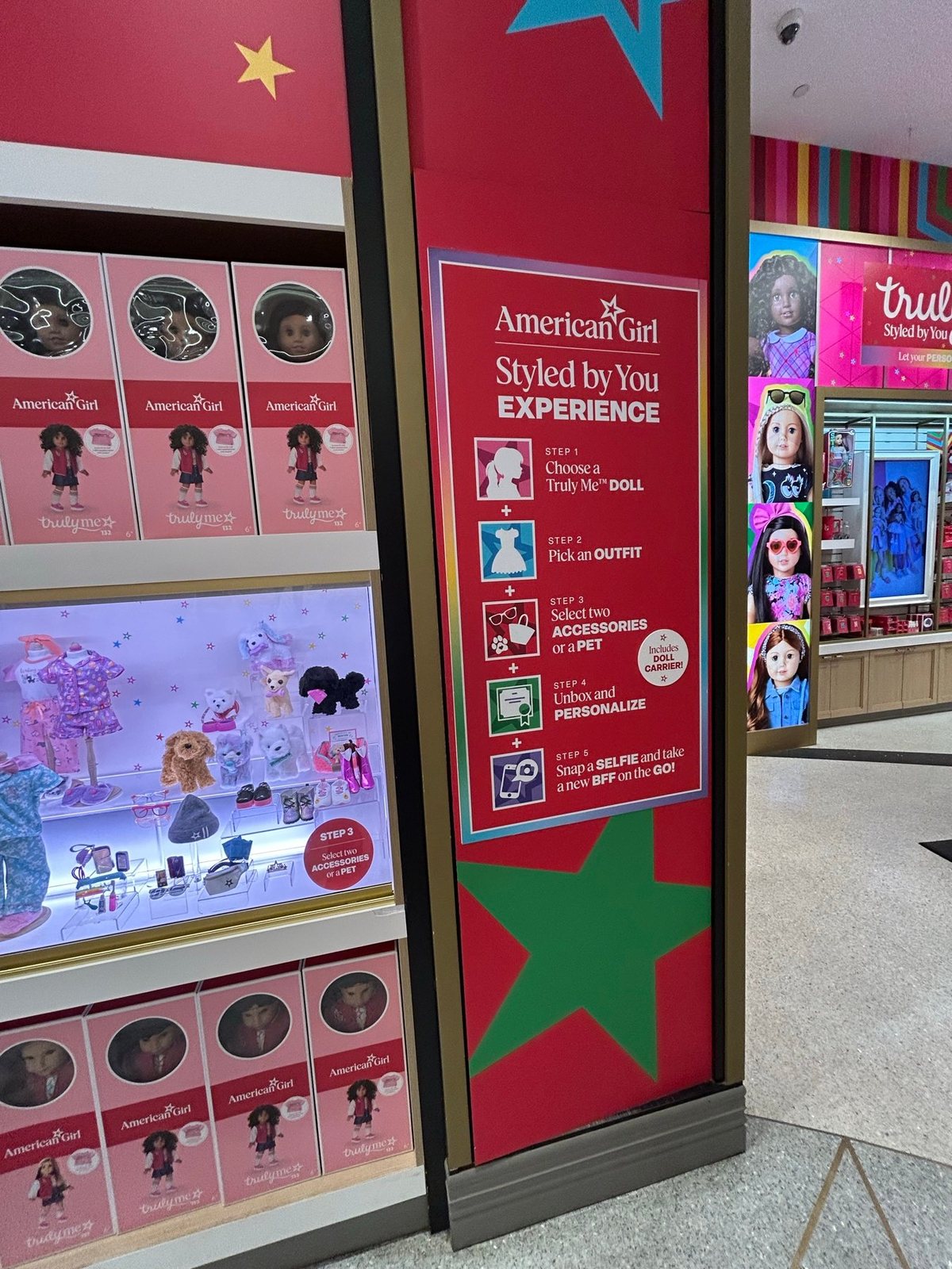 American Girl New YorkのStyled by You Experience案内サイン