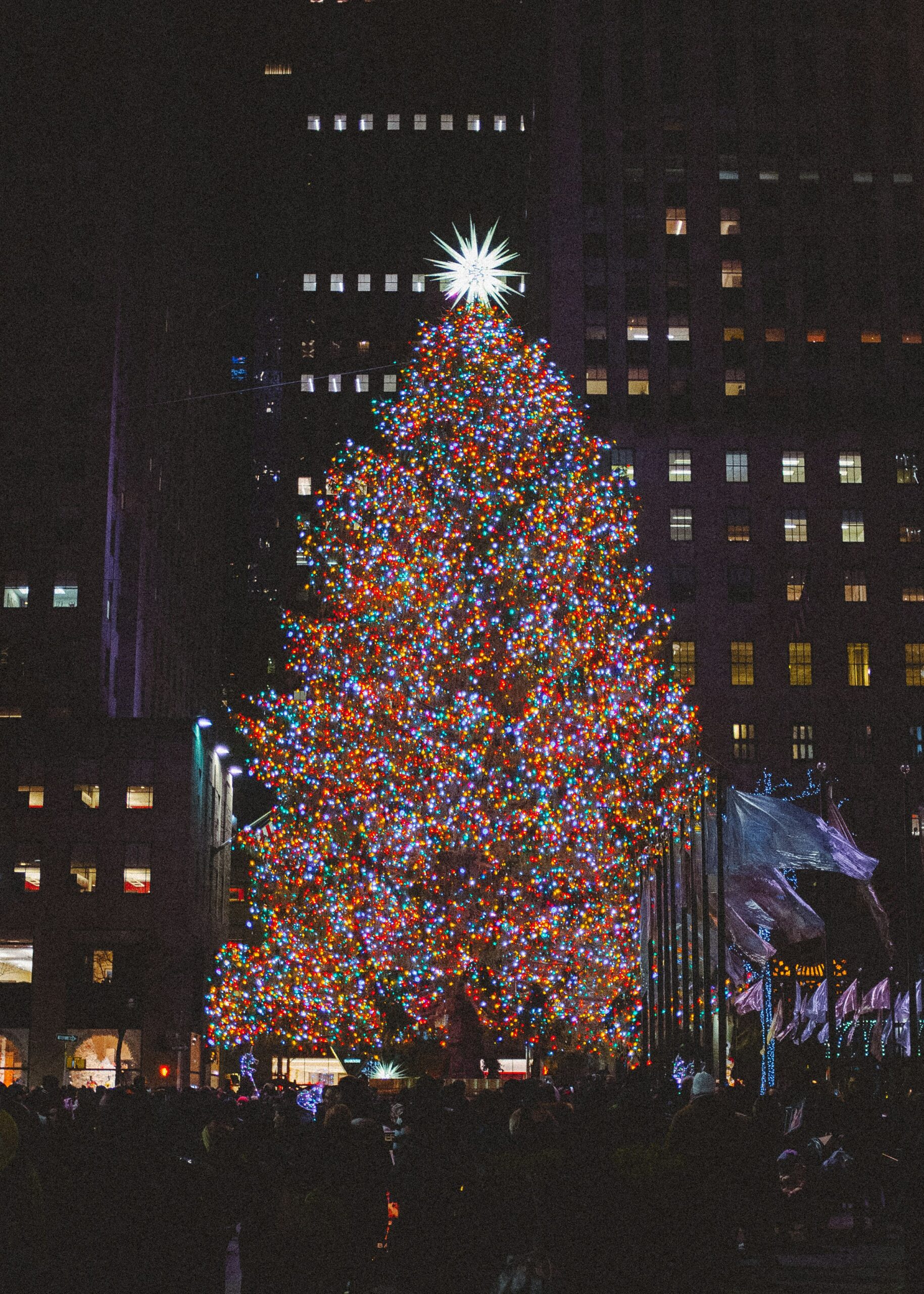 Rockefeller Centerの大きなクリスマスツリー