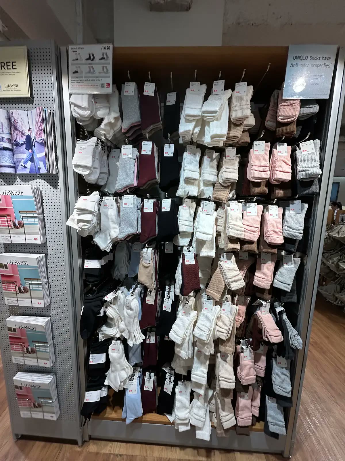 UNIQLO 5th Aveの靴下と下着売り場